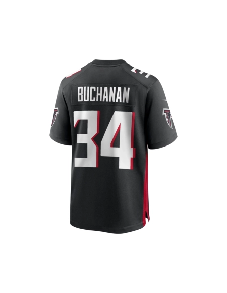 Mens Atlanta Falcons Ray Buchanan Black Game Retired Player Jersey