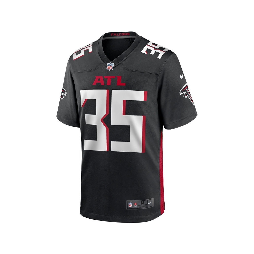 Mens Atlanta Falcons Natrone Brooks Black Team Game Jersey