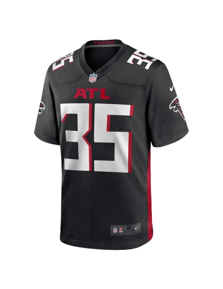 Mens Atlanta Falcons Natrone Brooks Black Team Game Jersey