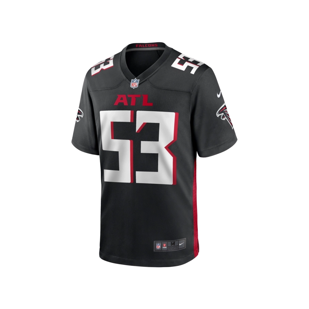 Mens Atlanta Falcons Nate Landman Black Team Game Jersey