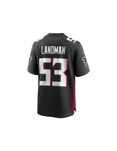 Mens Atlanta Falcons Nate Landman Black Team Game Jersey