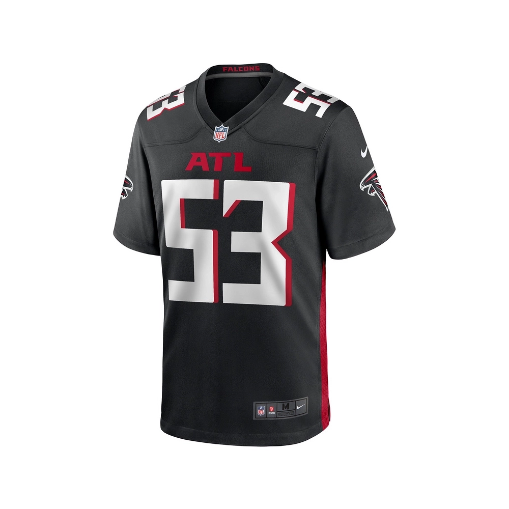 Mens Atlanta Falcons Nate Landman Black Team Game Jersey