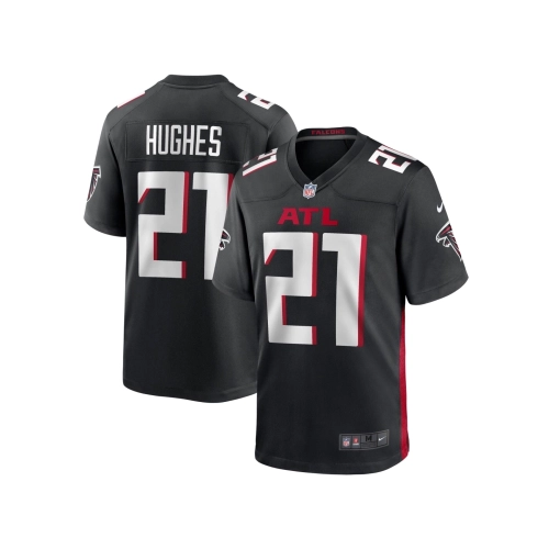 Mens Atlanta Falcons Mike Hughes Black Game Player Jersey