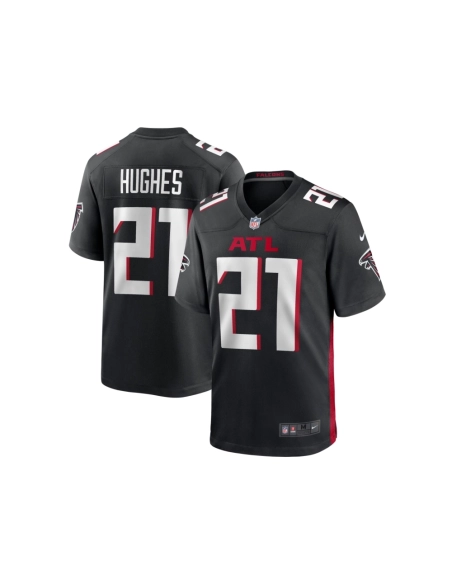 Mens Atlanta Falcons Mike Hughes Black Game Player Jersey