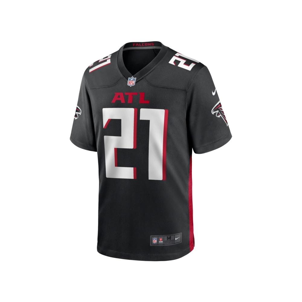Mens Atlanta Falcons Mike Hughes Black Game Player Jersey