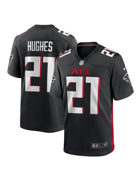 Mens Atlanta Falcons Mike Hughes Black Game Player Jersey