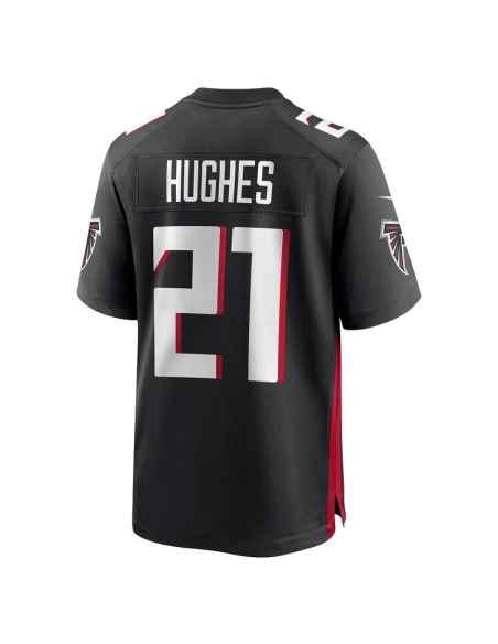 Mens Atlanta Falcons Mike Hughes Black Game Player Jersey