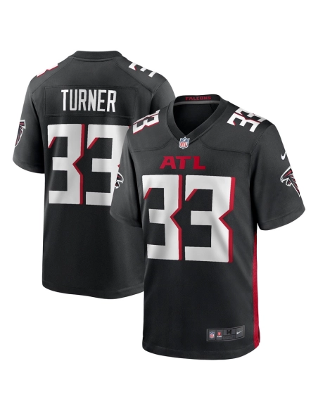 Mens Atlanta Falcons Michael Turner Black Game Retired Player Jersey