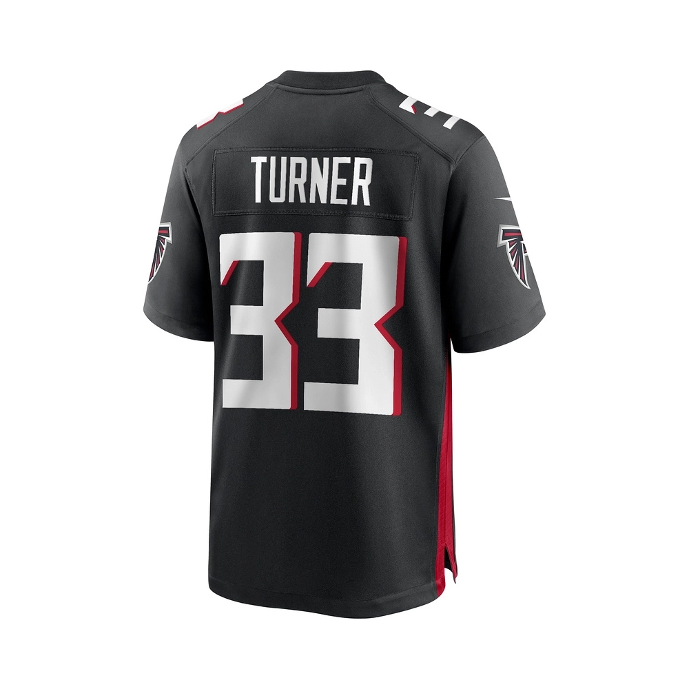 Mens Atlanta Falcons Michael Turner Black Game Retired Player Jersey