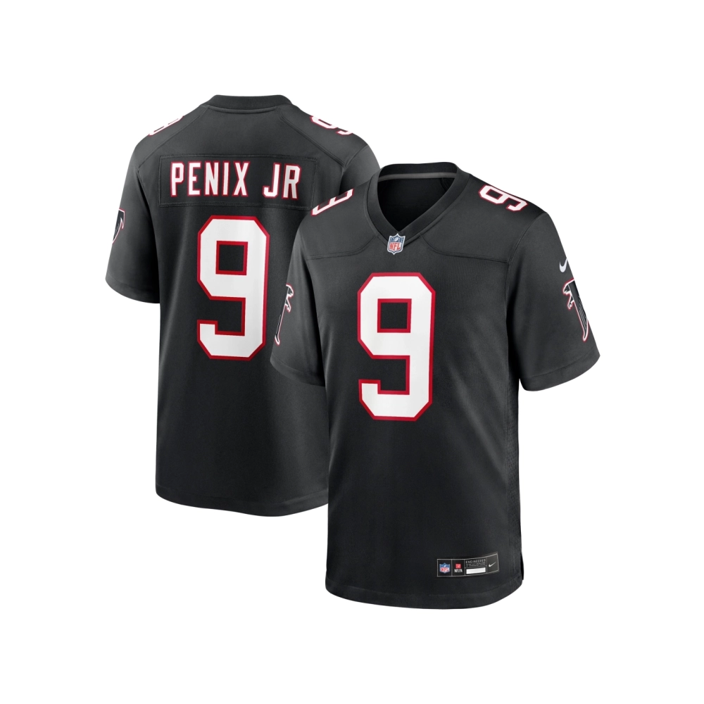 Mens Atlanta Falcons Michael Penix Jr. Black Throwback Game Jersey