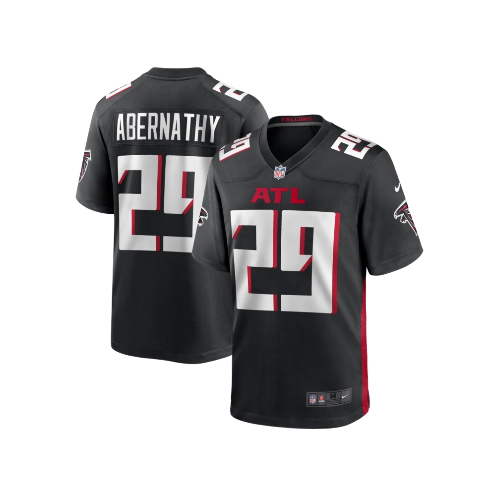 Mens Atlanta Falcons Micah Abernathy Black Team Game Jersey