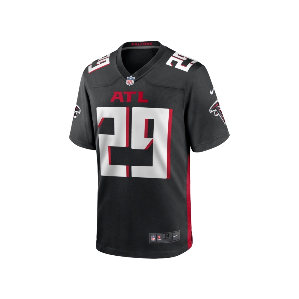 Mens Atlanta Falcons Micah Abernathy Black Team Game Jersey
