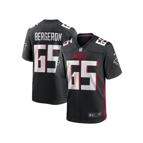 Mens Atlanta Falcons Matthew Bergeron Black Team Game Jersey