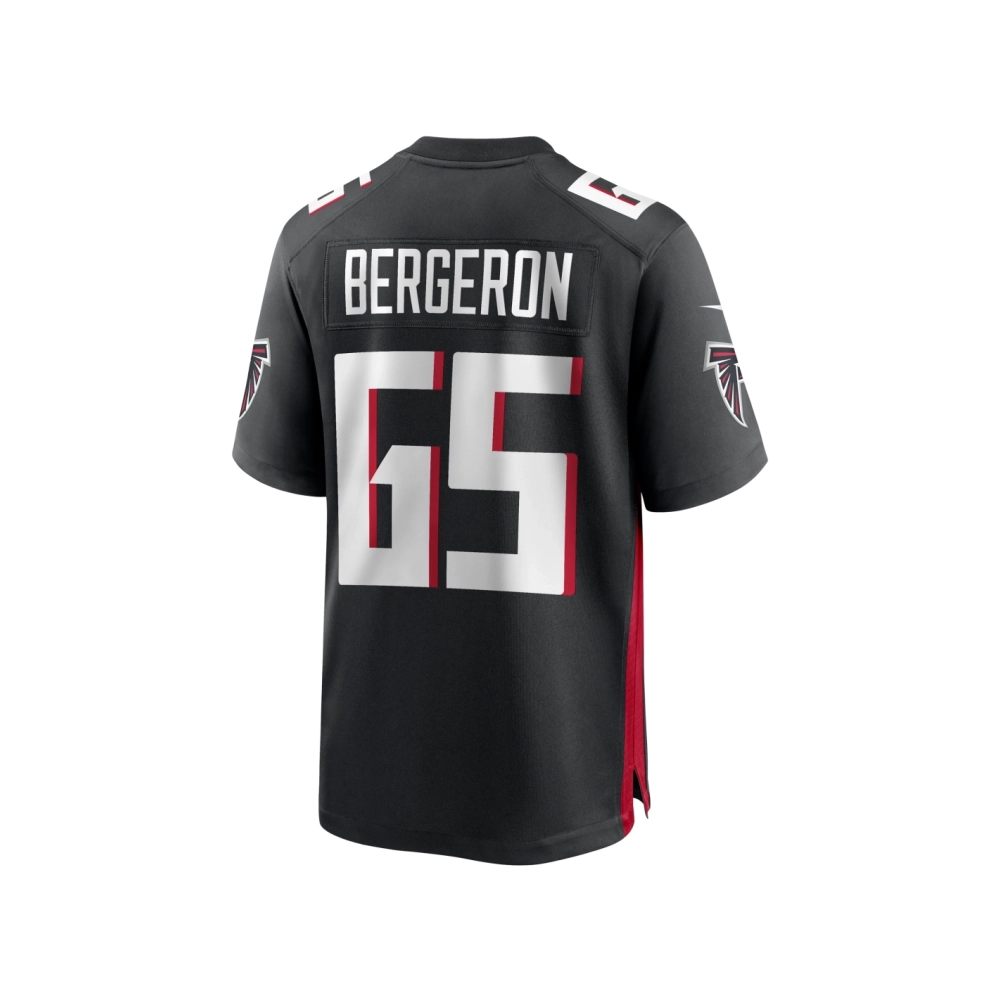 Mens Atlanta Falcons Matthew Bergeron Black Team Game Jersey