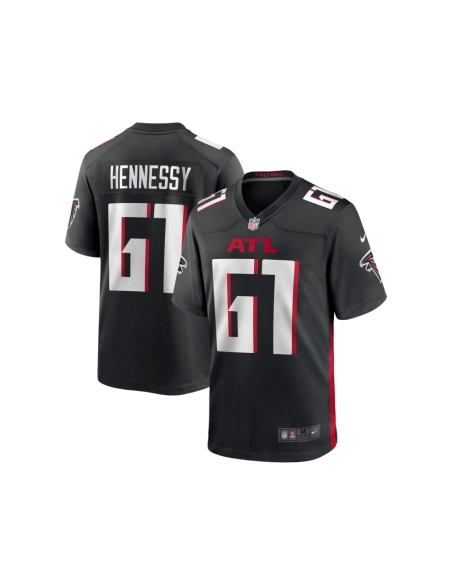 Mens Atlanta Falcons Matt Hennessy Black Player Game Jersey