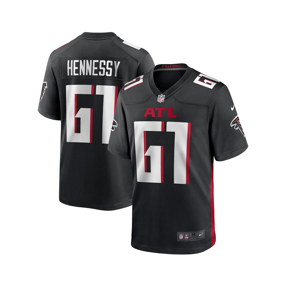 Mens Atlanta Falcons Matt Hennessy Black Player Game Jersey