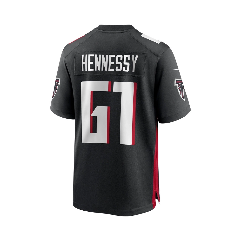 Mens Atlanta Falcons Matt Hennessy Black Player Game Jersey
