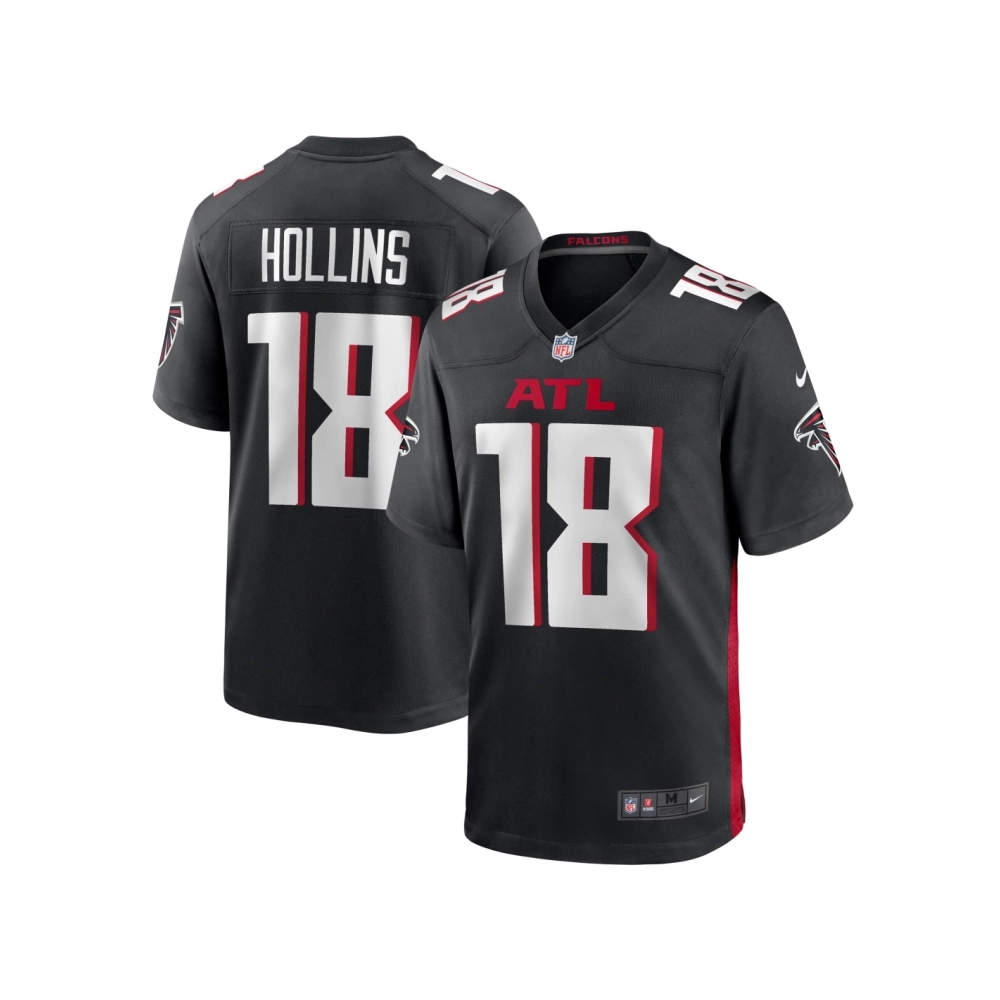 Mens Atlanta Falcons Mack Hollins Black Game Player Jersey