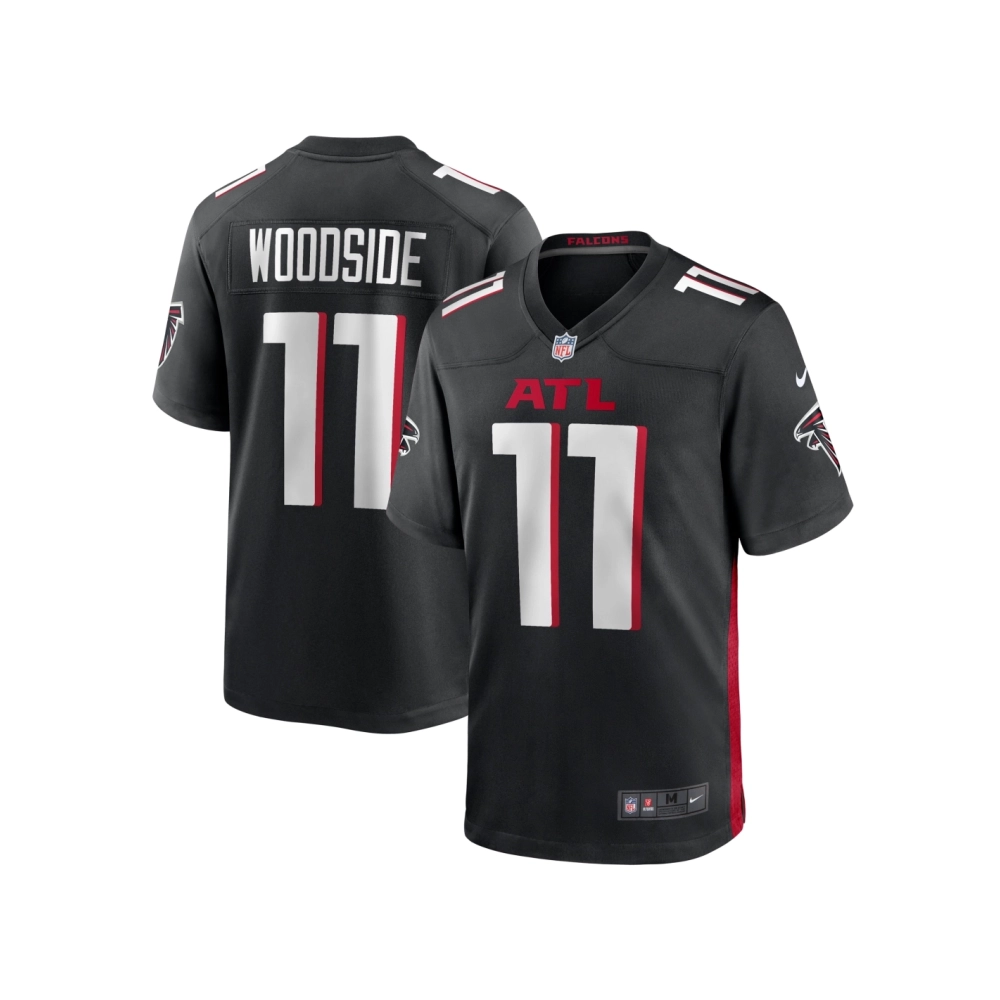 Mens Atlanta Falcons Logan Woodside Black Team Game Jersey