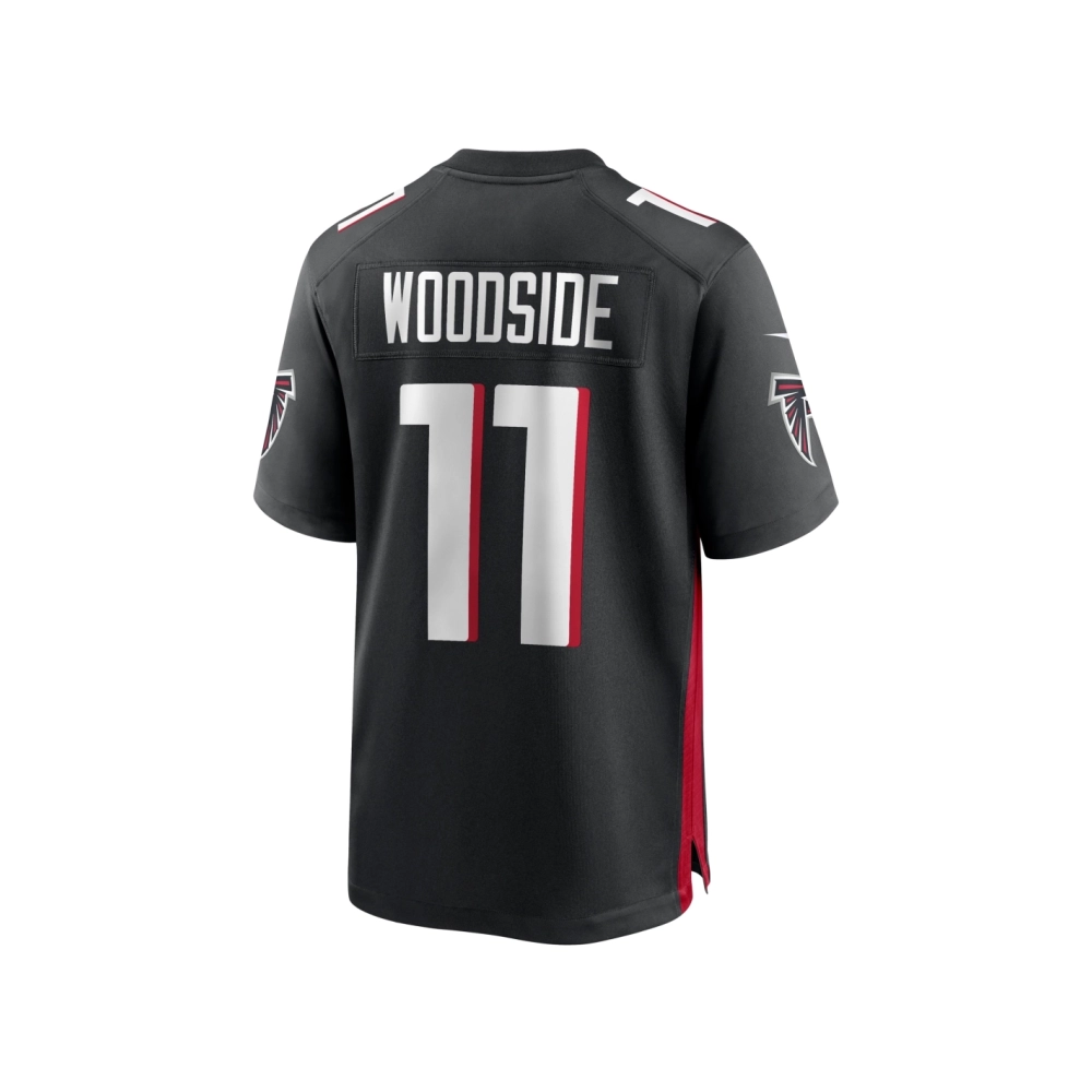 Mens Atlanta Falcons Logan Woodside Black Team Game Jersey