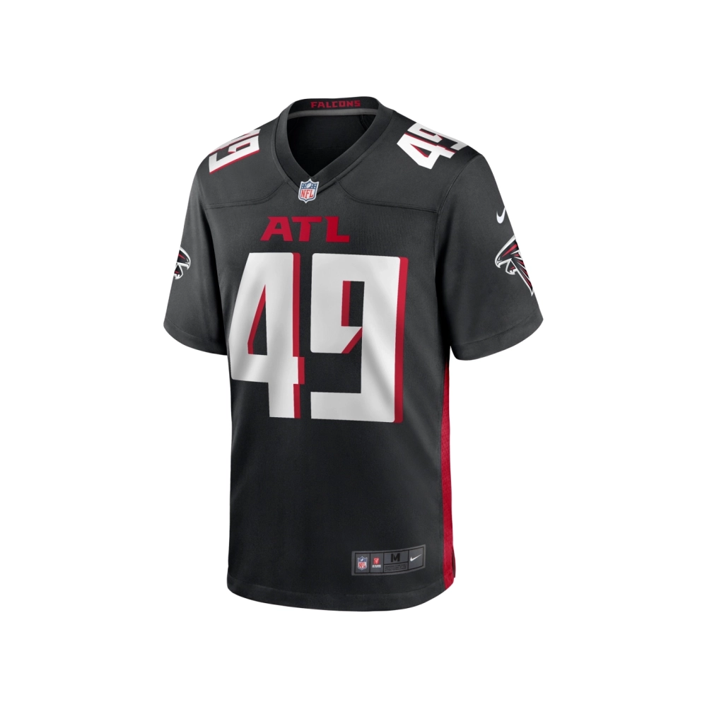 Mens Atlanta Falcons Liam McCullough Black Team Game Jersey