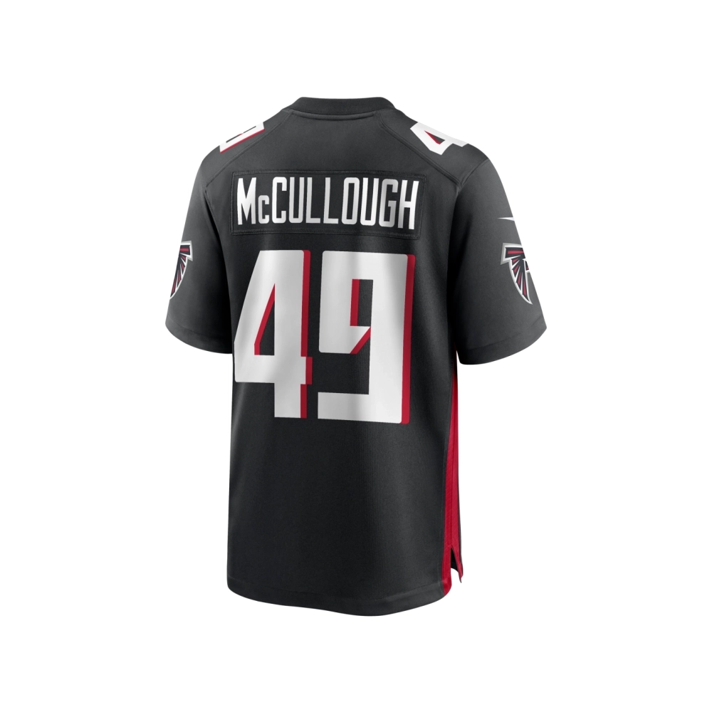 Mens Atlanta Falcons Liam McCullough Black Team Game Jersey