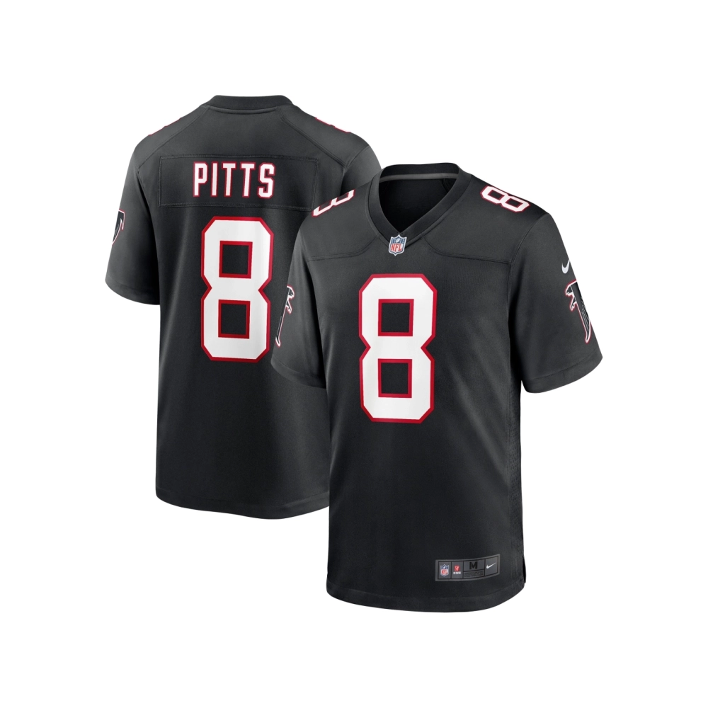 Mens Atlanta Falcons Kyle Pitts Black Player Game Jersey