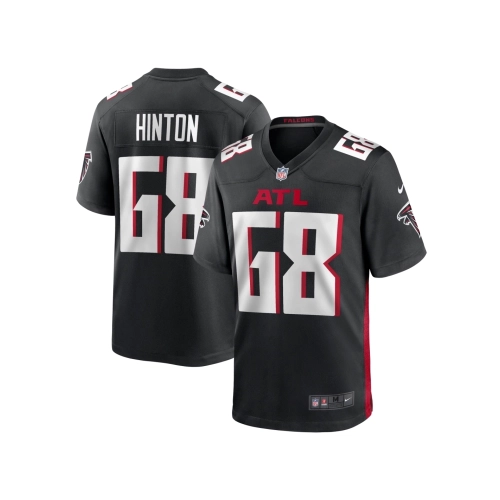 Mens Atlanta Falcons Kyle Hinton Black Team Game Jersey