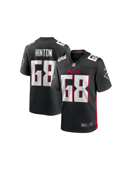 Mens Atlanta Falcons Kyle Hinton Black Team Game Jersey