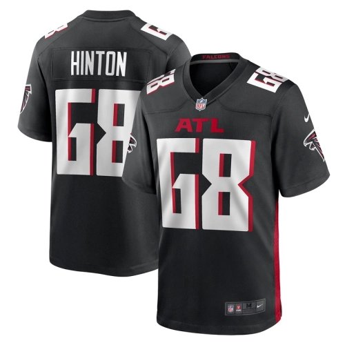 Mens Atlanta Falcons Kyle Hinton Black Team Game Jersey