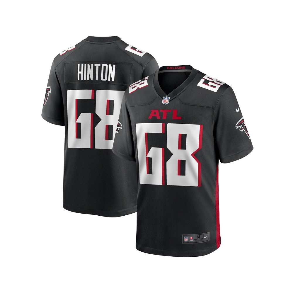 Mens Atlanta Falcons Kyle Hinton Black Team Game Jersey