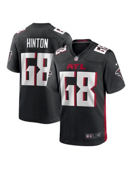 Mens Atlanta Falcons Kyle Hinton Black Team Game Jersey