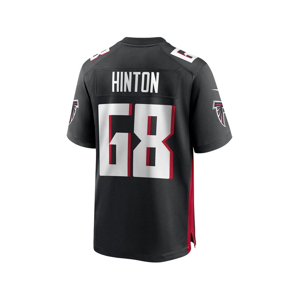 Mens Atlanta Falcons Kyle Hinton Black Team Game Jersey