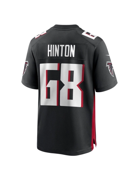 Mens Atlanta Falcons Kyle Hinton Black Team Game Jersey