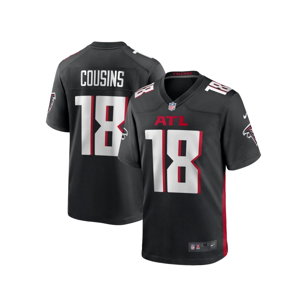 Mens Atlanta Falcons Kirk Cousins Black Game Player Jersey