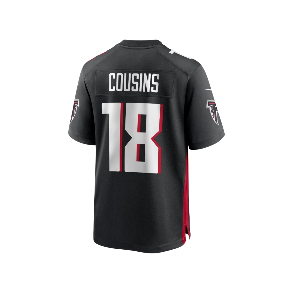 Mens Atlanta Falcons Kirk Cousins Black Game Player Jersey
