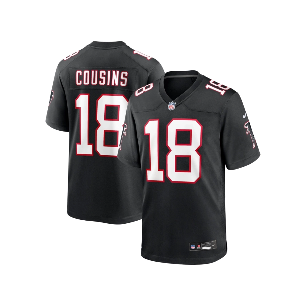Mens Atlanta Falcons Kirk Cousins Black Alternate Game Player Jersey