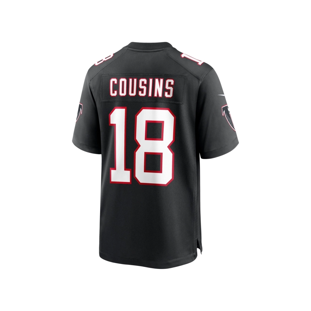 Mens Atlanta Falcons Kirk Cousins Black Alternate Game Player Jersey