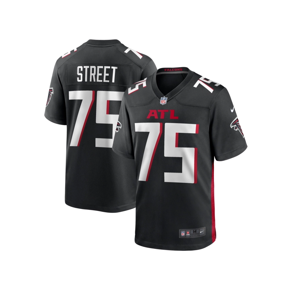 Mens Atlanta Falcons Kentavius Street Black Game Jersey