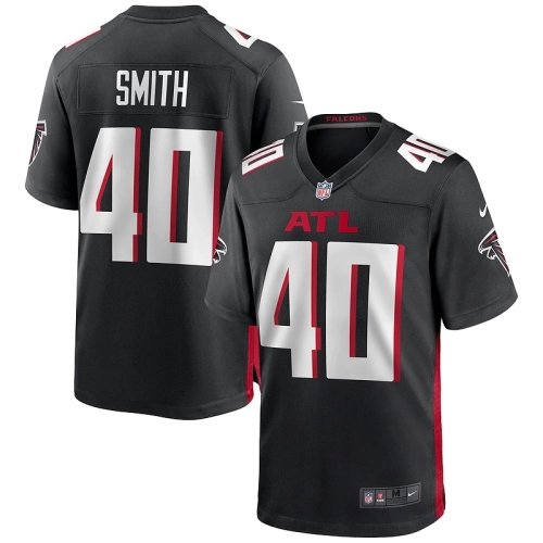 Mens Atlanta Falcons Keith Smith Black Game Jersey