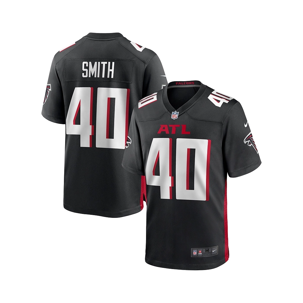 Mens Atlanta Falcons Keith Smith Black Game Jersey