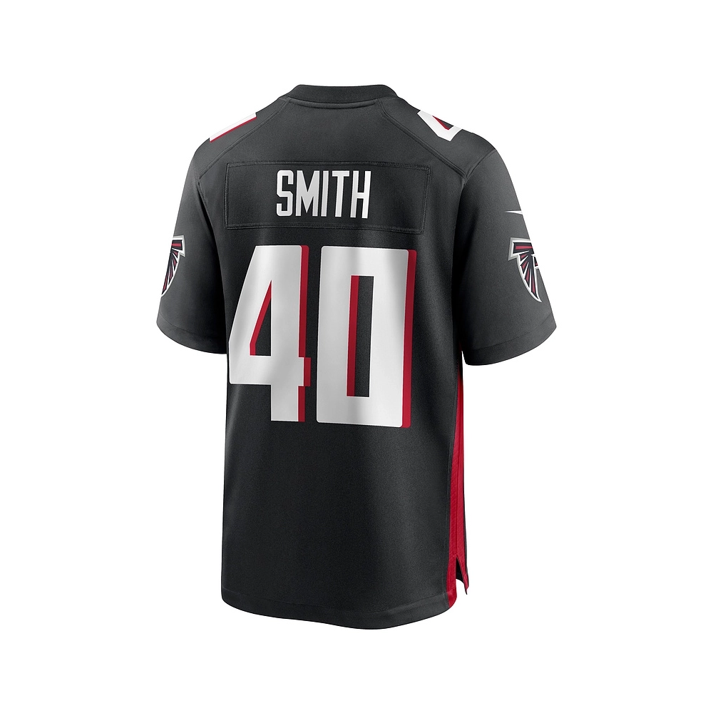 Mens Atlanta Falcons Keith Smith Black Game Jersey
