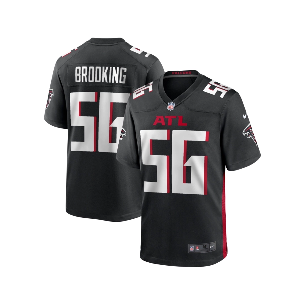 Mens Atlanta Falcons Keith Brooking Black Game Retired Player Jersey