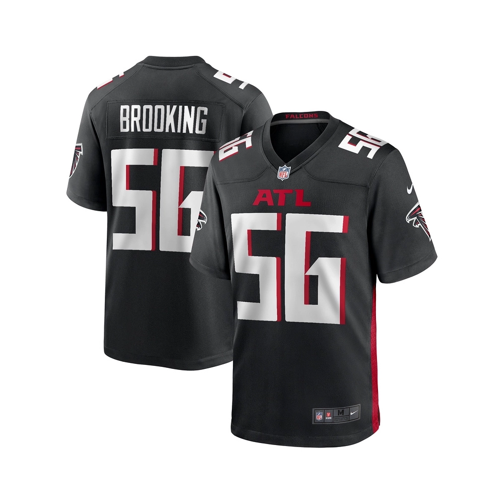 Mens Atlanta Falcons Keith Brooking Black Game Retired Player Jersey