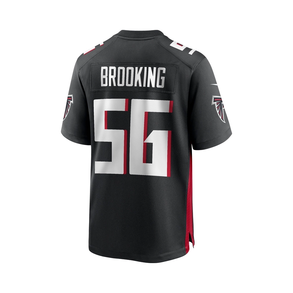 Mens Atlanta Falcons Keith Brooking Black Game Retired Player Jersey