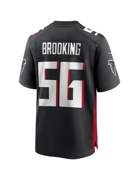 Mens Atlanta Falcons Keith Brooking Black Game Retired Player Jersey