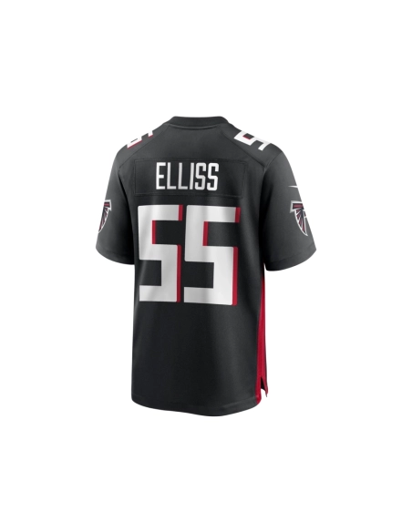 Mens Atlanta Falcons Kaden Elliss Black Game Player Jersey