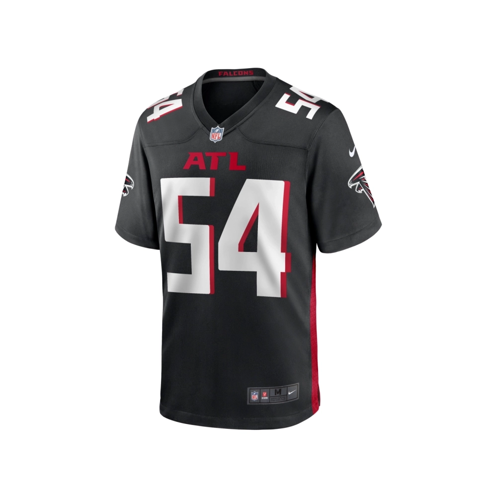 Mens Atlanta Falcons Justin Shaffer Black Game Jersey