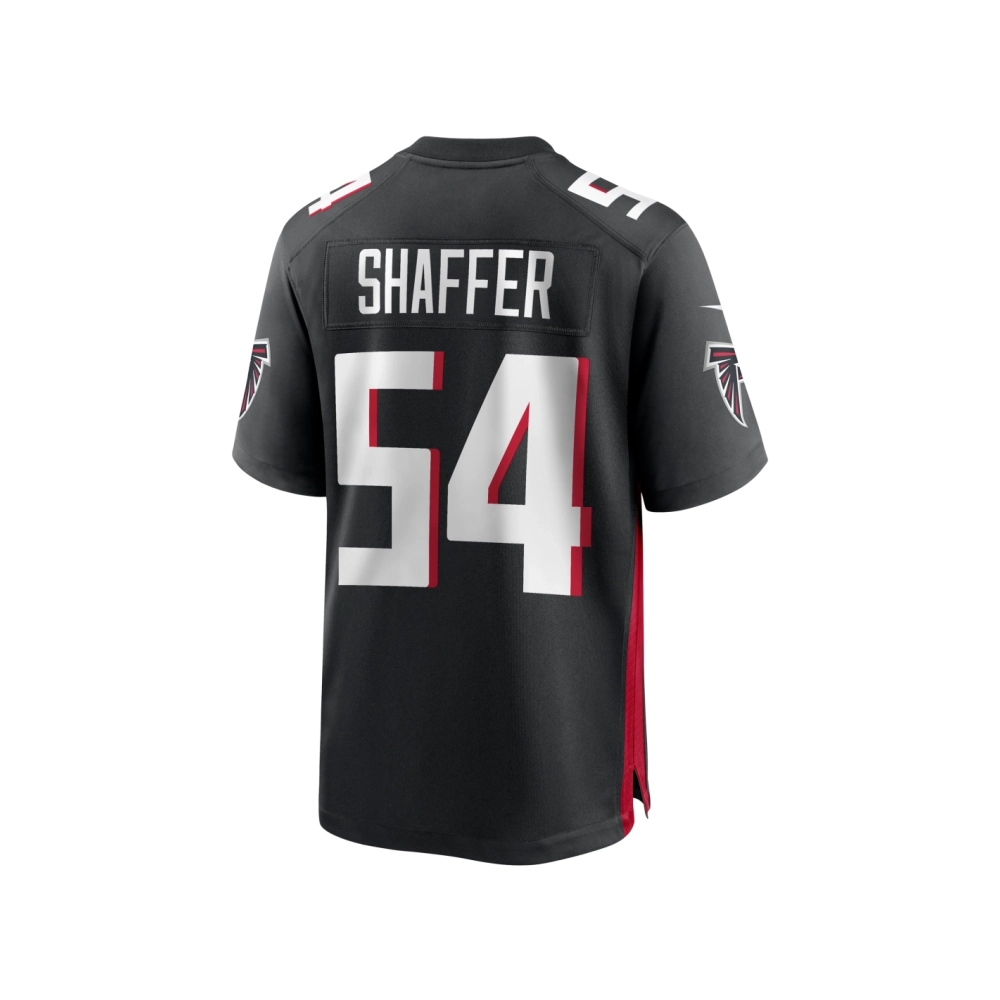 Mens Atlanta Falcons Justin Shaffer Black Game Jersey