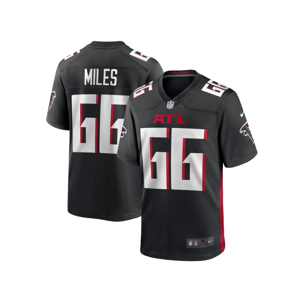 Mens Atlanta Falcons Joshua Miles Black Game Jersey